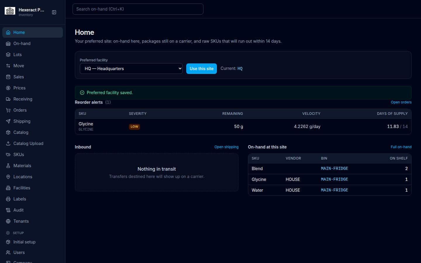 Older signed-in sidebar capture (flat list before collapsible groups).